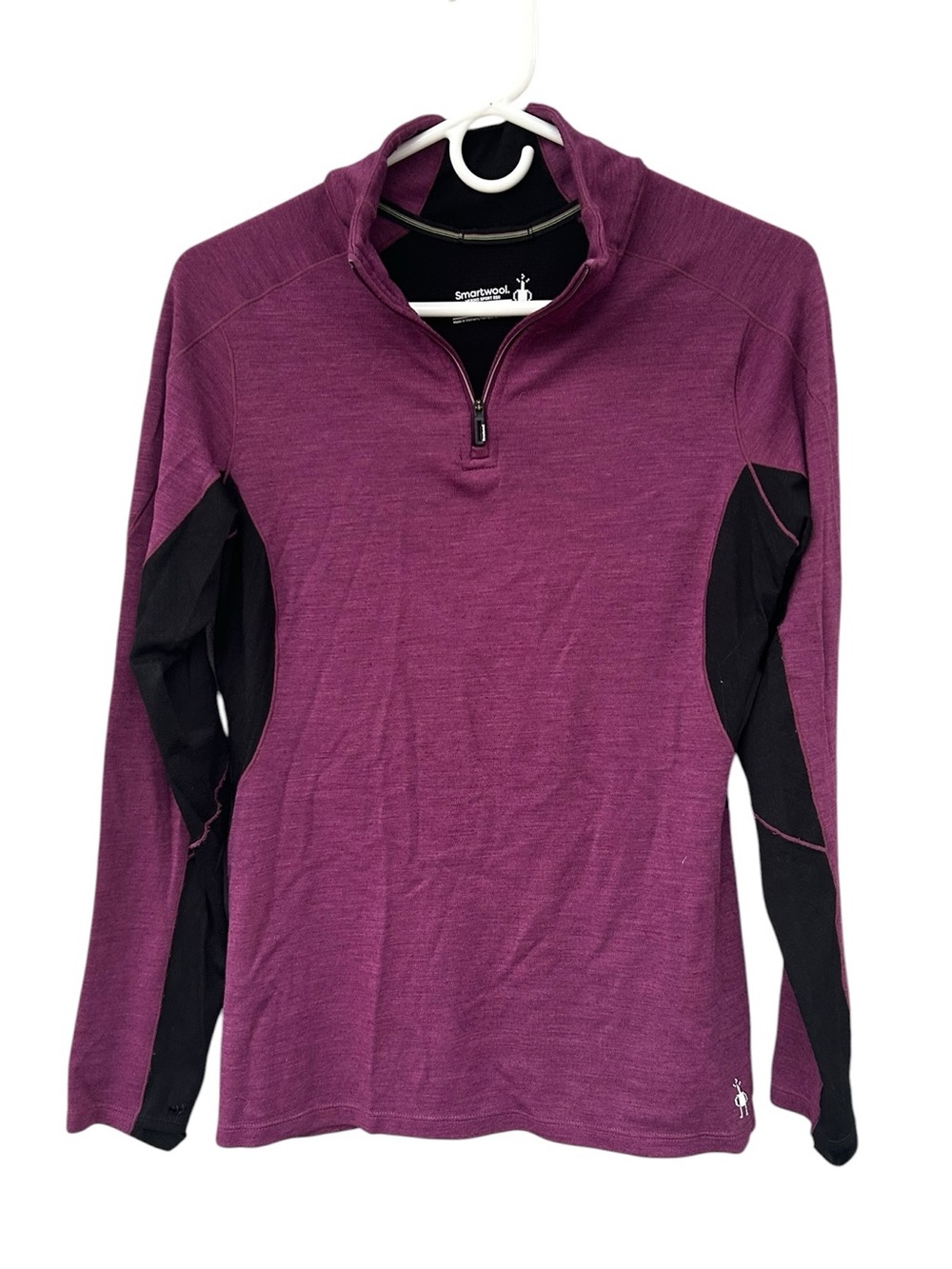 Smartwool Classic All-Season Merino Wool Quarter-Zip Base Layer Top- Size Medium